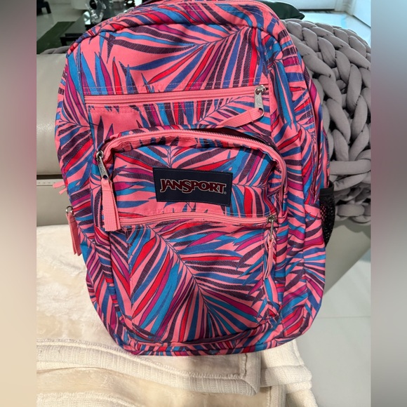 JanSport Vibrant Pink and Blue Backpack - Picture 1 of 3